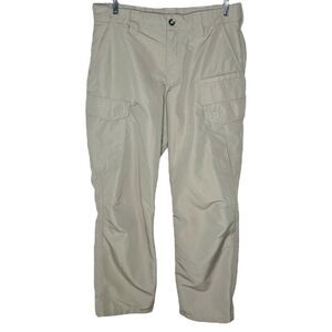 5.11 Tactical Fast-Tac Cargo Pants sz 34 x 30 * Khaki Tan DWR Utility Pant